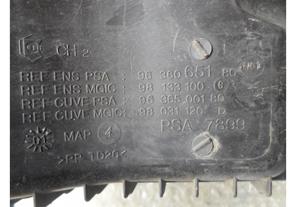 корпус повітряного фільтра Сітроен C5 , 9636065180 , 98133100